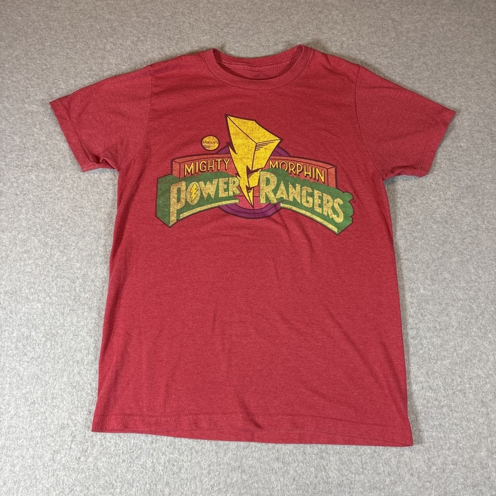 Saban's Mighty Morphin Power Rangers Red Graphic T-Shirt Sz S